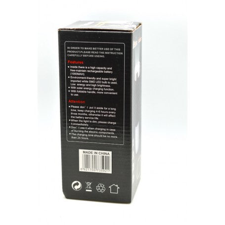 Solar Rechargable Flashlight Lantern 220V