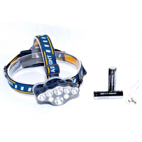 Headlamp 8 LEDs and 8 Modes