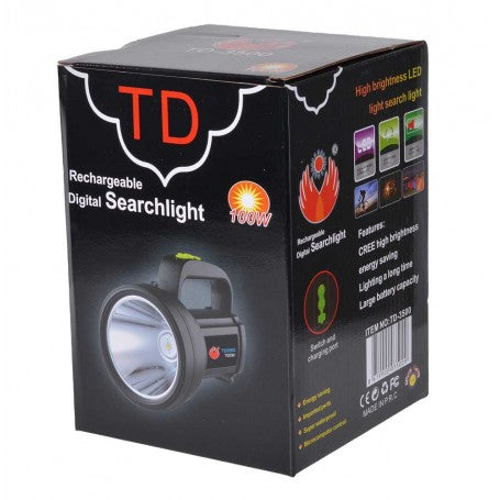 100W LED Flashlight with 3 Modes + Battery