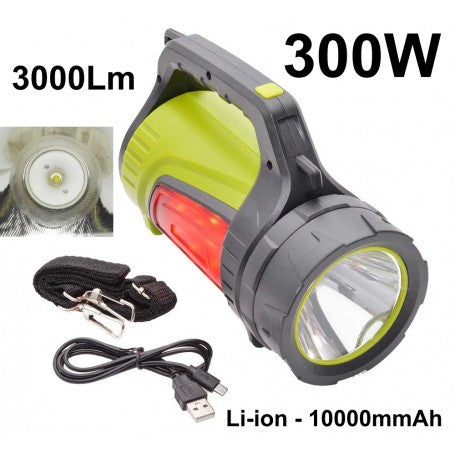 Professional 300W LED Flashlight, 5 Modes