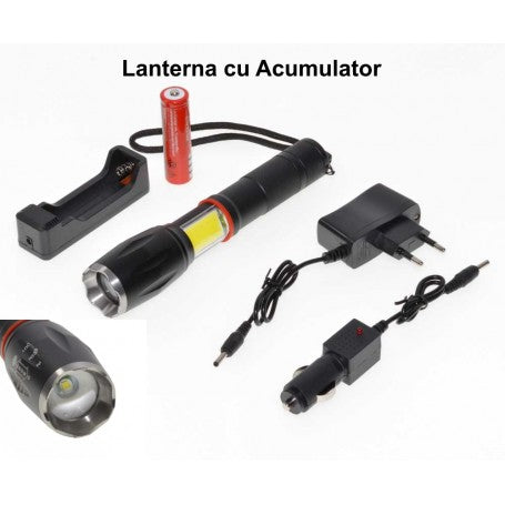 XML T6 LED Flashlight with Zoom and 6 Modes
