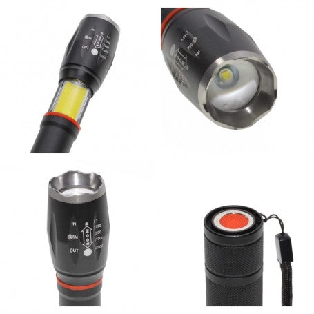 XML T6 LED Flashlight with Zoom and 6 Modes