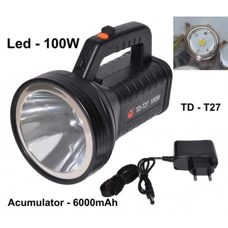 Professional Flashlight 100W 3 Modes T27
