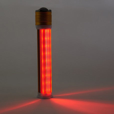Rechargeable White and Red LED Flashlight with 2 Switches