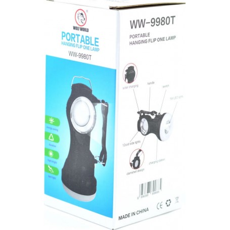 Solar/220V Cable Charging Flashlight
