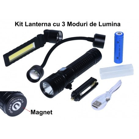 3-in-1 Flashlight with 3 Heads Kit