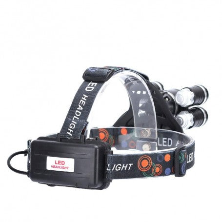 Headlamp with 5 LEDs 30W-8000Lm