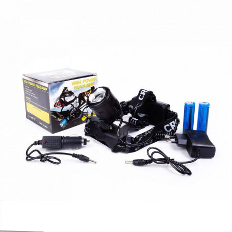8W LED Headlamp with Rechargeable Battery