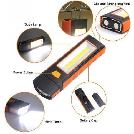 3W COB LED Magnetic Work Light