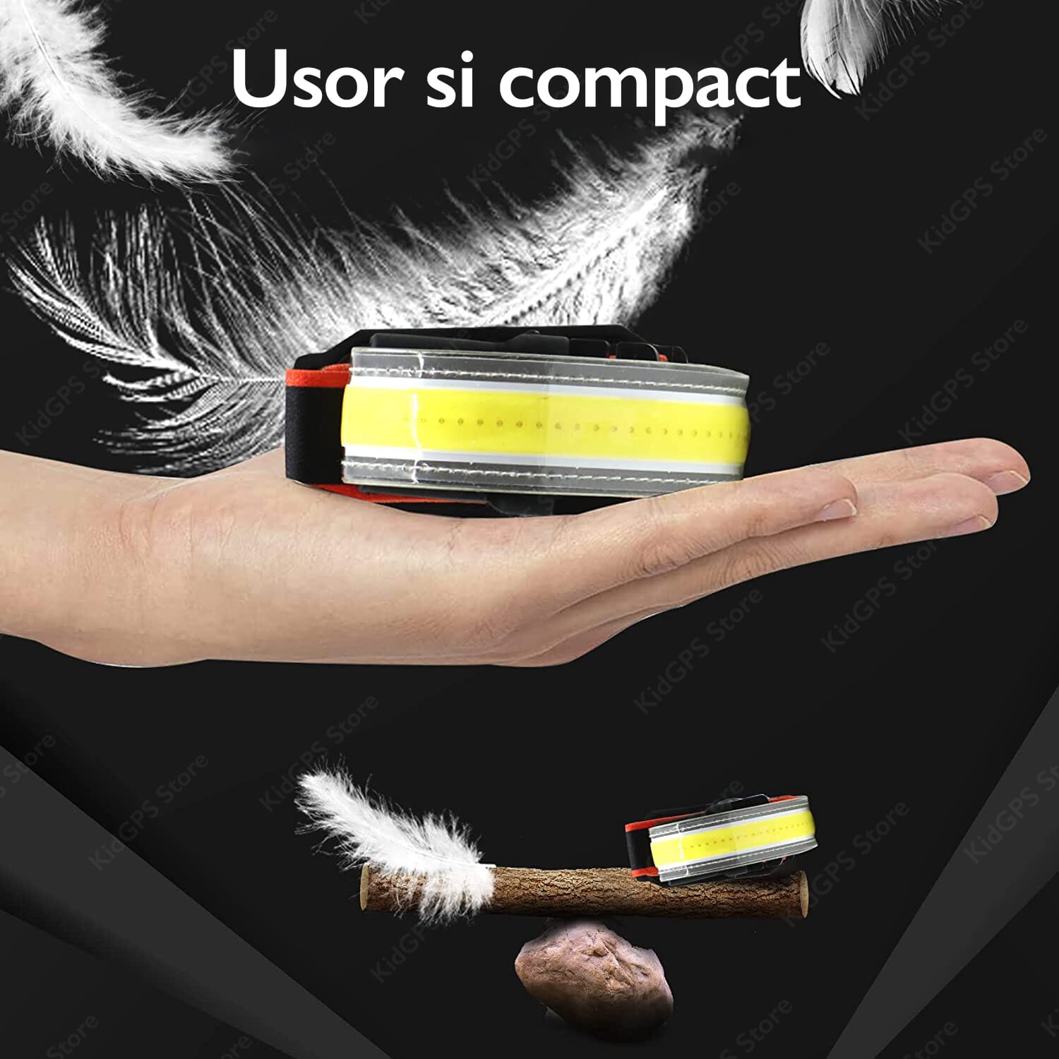 Headlamp, USB Rechargeable COB LED, Motion Sensor and IPX5 Water Resistance