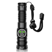 Professional LED XHP Tactical Flashlight, 6000 Lumens, Telescopic Zoom, Battery Included, Fixing Magnet