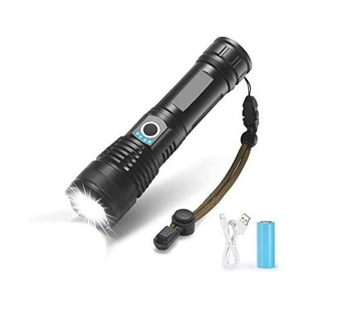 Professional XH71 P50 Flashlight, 2000 Lumens, Zoom, USB, Battery Included