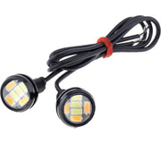 White + Amber 23mm / 12V LED, 5730, 2 Pcs/Set