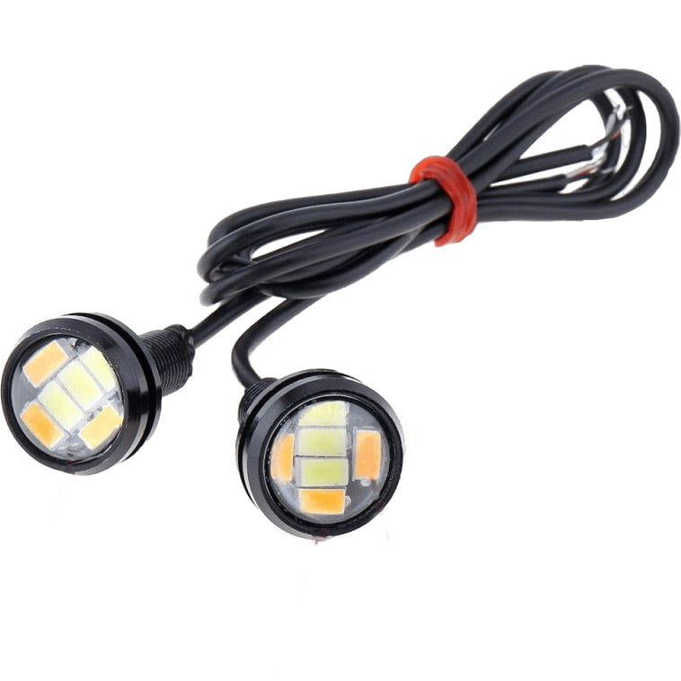 White + Amber 23mm / 12V LED, 5730, 2 Pcs/Set