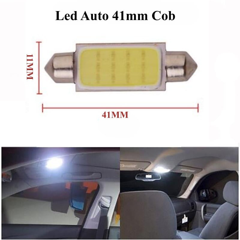 LED Auto COB, Festoon Socket 41mm, White Light, Set of 2