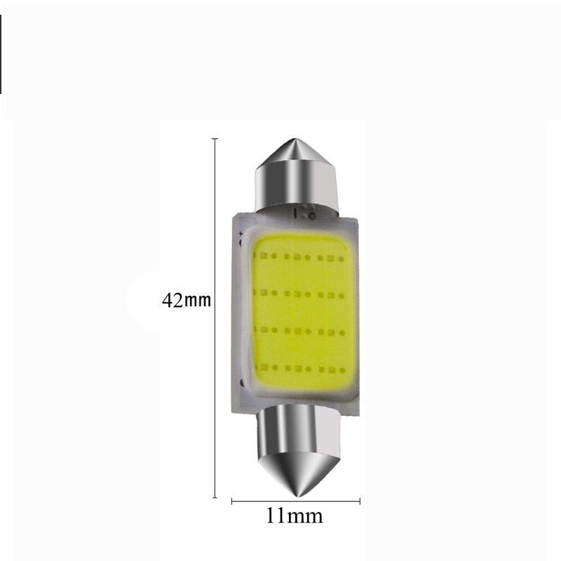 LED Auto COB, Festoon Socket 41mm, White Light, Set of 2