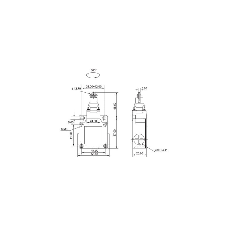 Roller Lever Limit Switch CSA-003