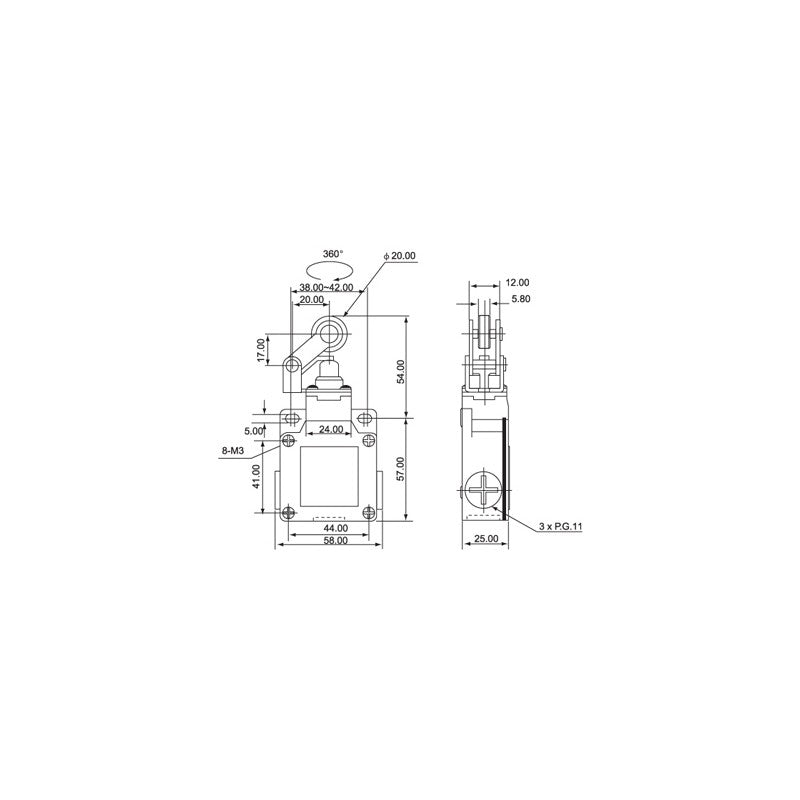 Roller Plunger Limit Switch CSA-012