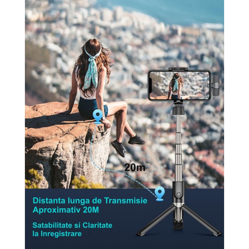 Vlogging Microphone, Wireless, 65mAh Battery, Lavalier, Type-C