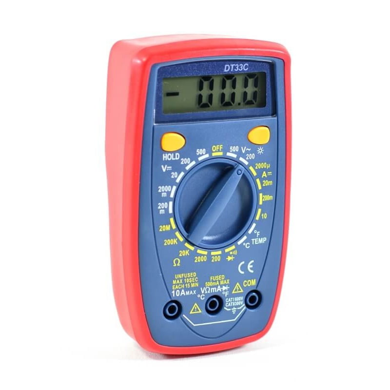 Digital Multimeter, Test leads + Temperature probe included