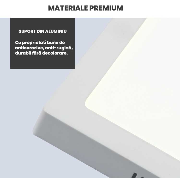 Square LED Surface Mounted Light, Driver IC included, 6W, ElectroAZ