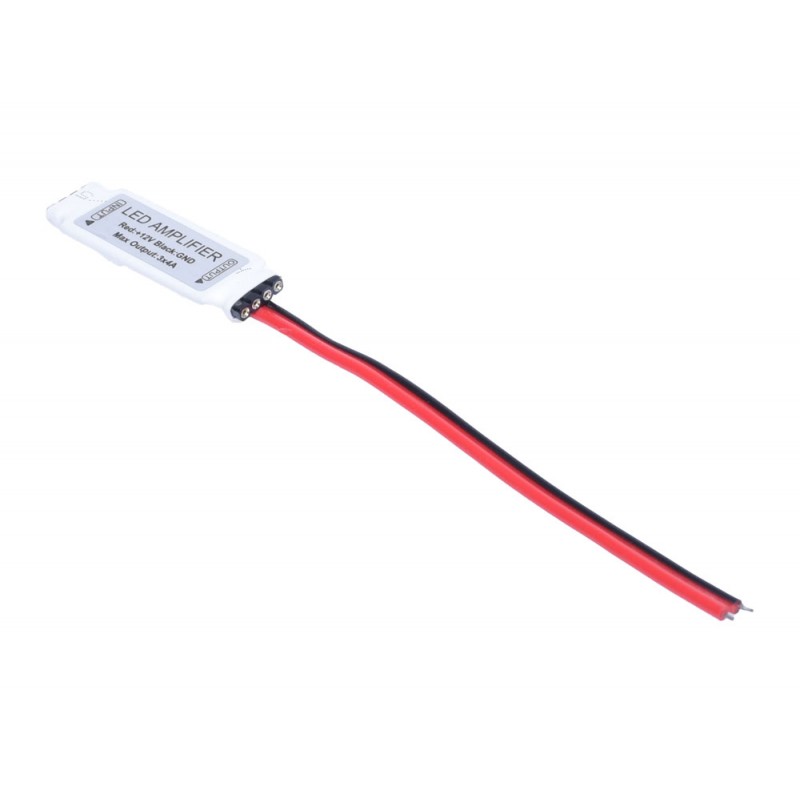12V RGB LED Mini-Amplifier with Wires