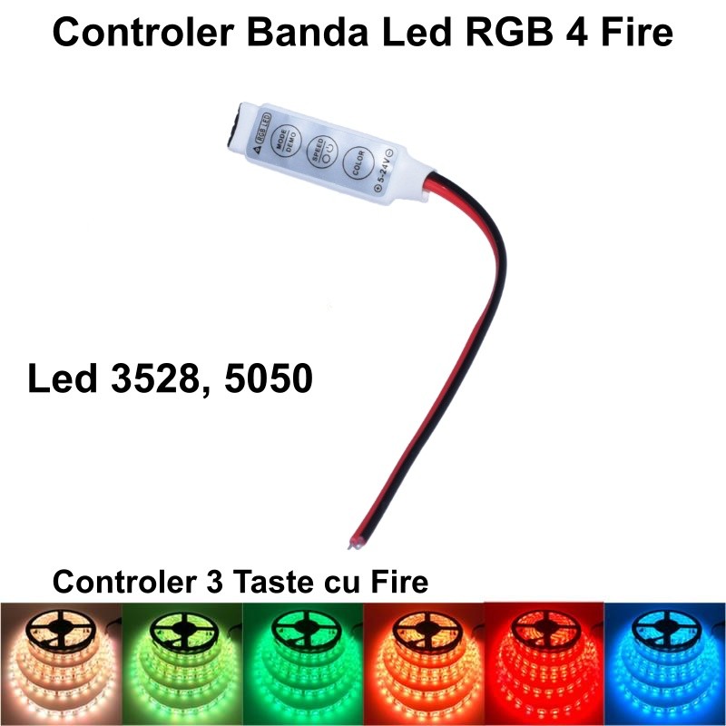 Mini-Controller RGB LED Strip, Wired
