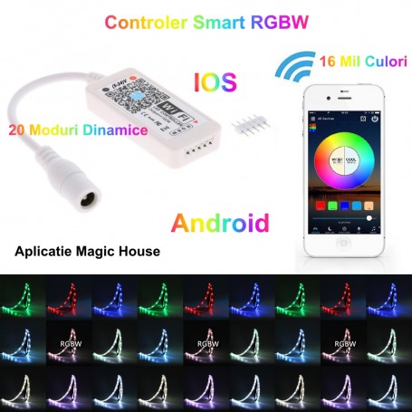 RGBW LED Mini-Controller with Wi-Fi 5-24V