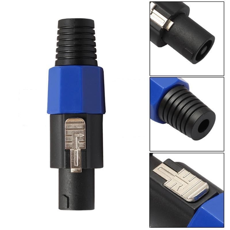 Speak-On Male 4-Pin Speaker Connector with Rubber Grip