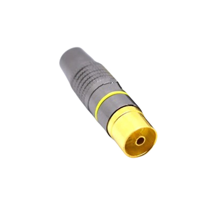 TV Plug Metal Gold Female