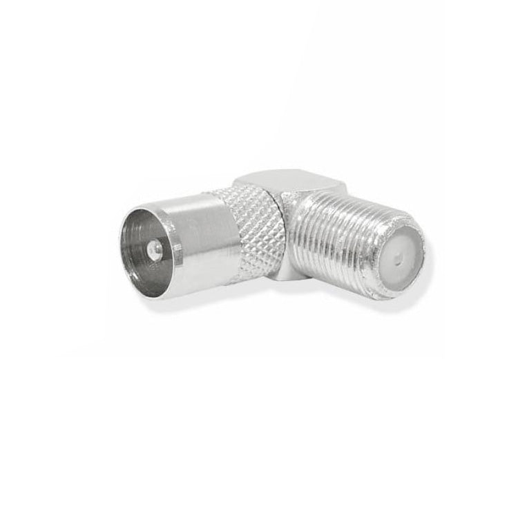 Tata Metal TV Plug to F Socket 90° Elbow