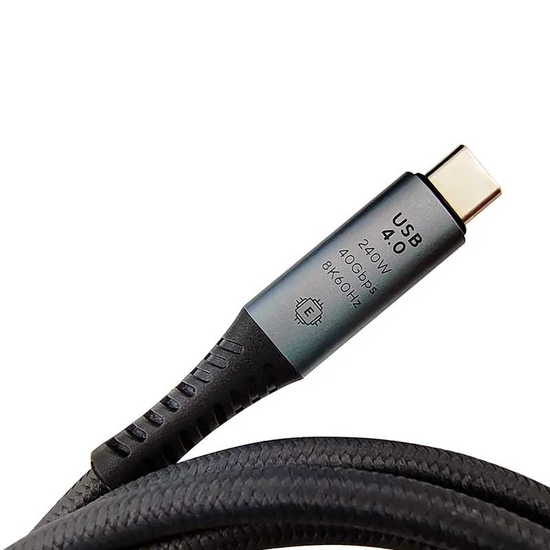 Smart USB Type C 4.0 Cable with Display, 40Gbps/240W, 8K Resolution - 1M, ElectroAZ