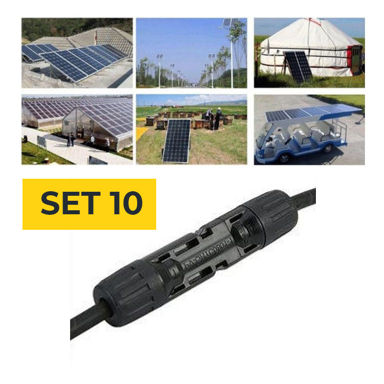 MC4 Connector for Photovoltaic Solar System, 10 pcs Kit, F/M Set