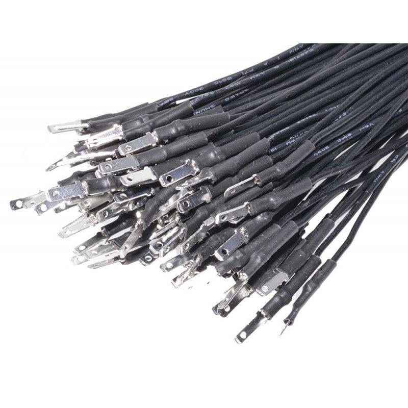 Electric connector TATA, 2.8MM, Wire 20 cm, 100pcs/Set, Black