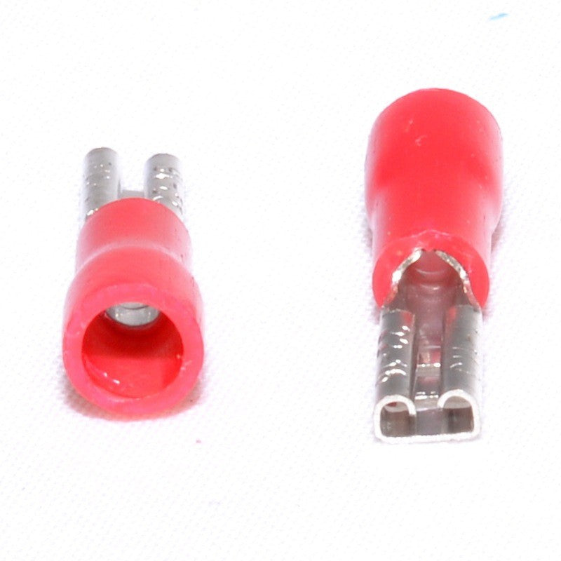 Red Insulated Female Spade Connector 2.8mm 100pcs/Bag
