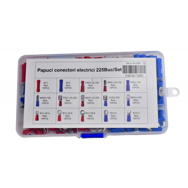 Wire Electrical Connector Terminals - 225 Pcs/Set