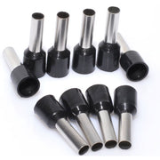 Insulated Cord End Terminal E1508 Black, 100Pcs/Set
