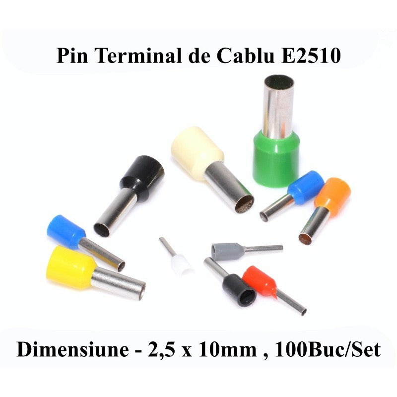 Pin Terminal For Cable E2510 Blue, 100Pcs/Set