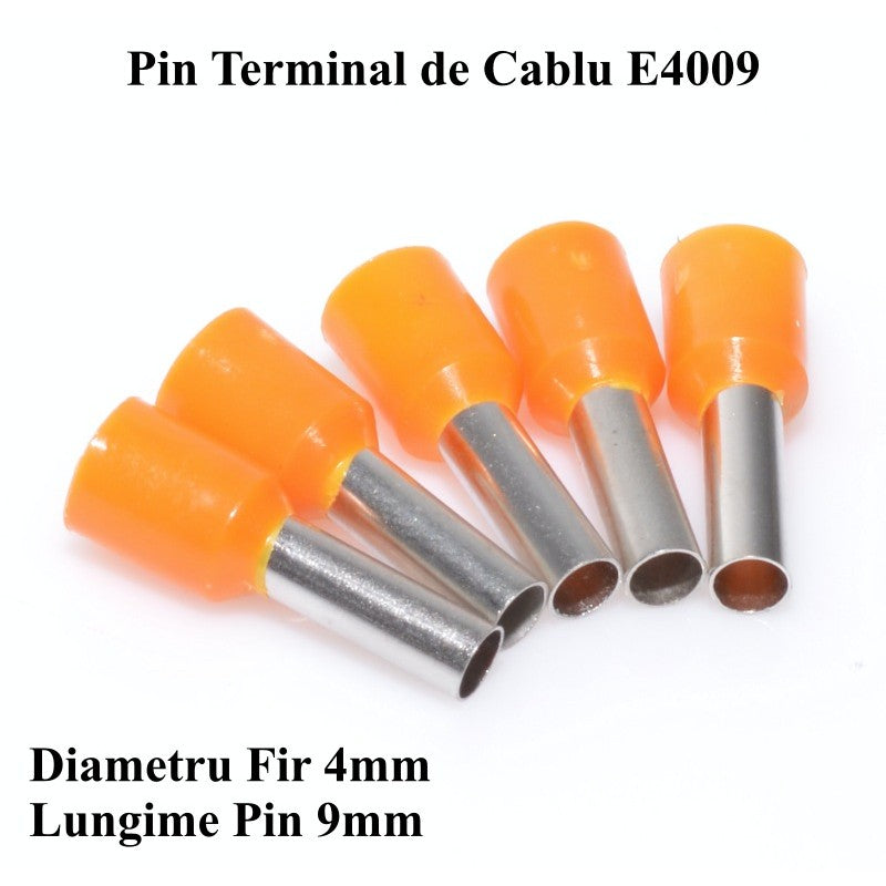 Insulated Cord End Terminal E4009 Orange, 100Pcs/Set