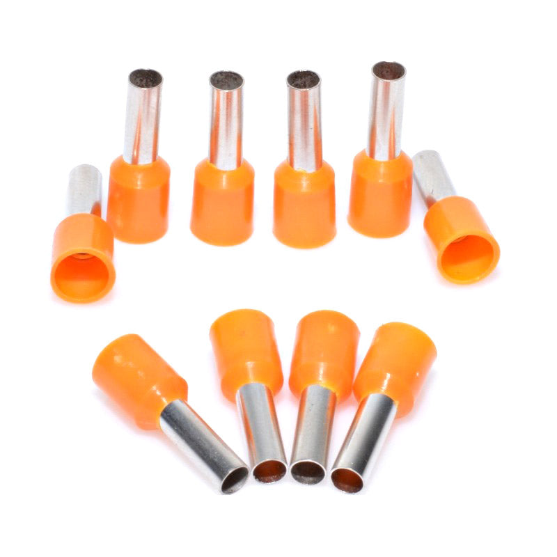 Insulated Cord End Terminal E4009 Orange, 100Pcs/Set