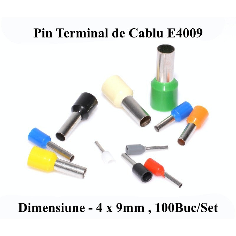 Insulated Cord End Terminal E4009 Orange, 100Pcs/Set