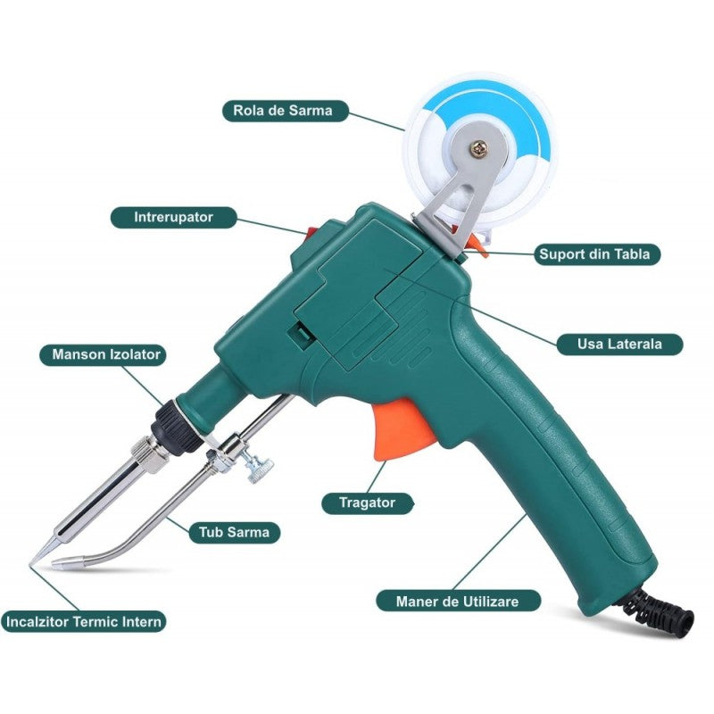 Automatic Soldering Gun with Solder Wire, 40W-80W, GT10