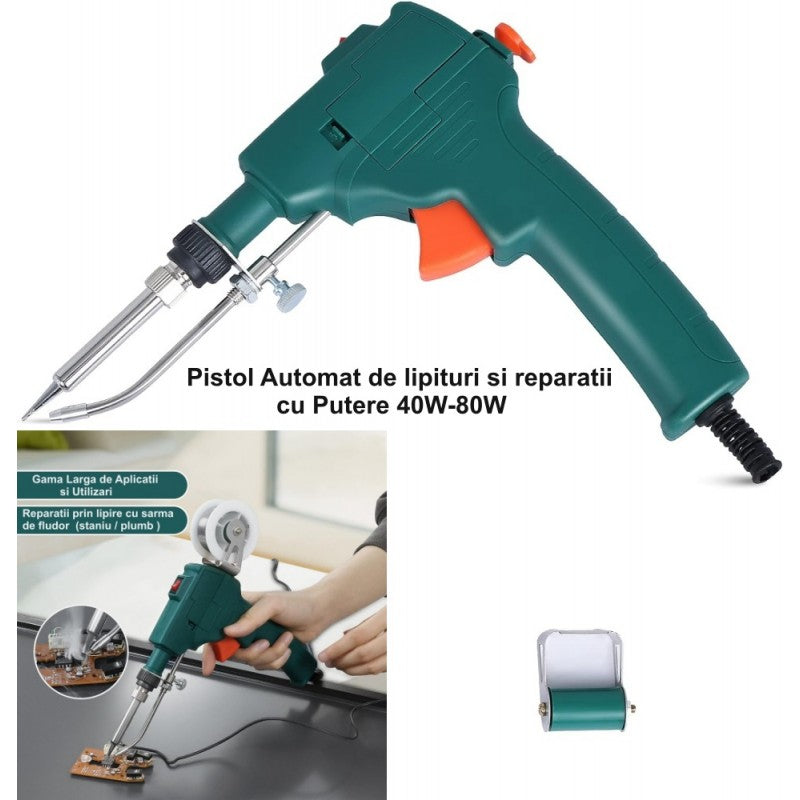 Automatic Soldering Gun with Solder Wire, 40W-80W, GT10