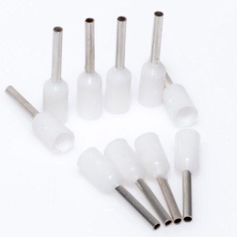 Pin Terminal For Wire E0508 White, 100Pcs/Set