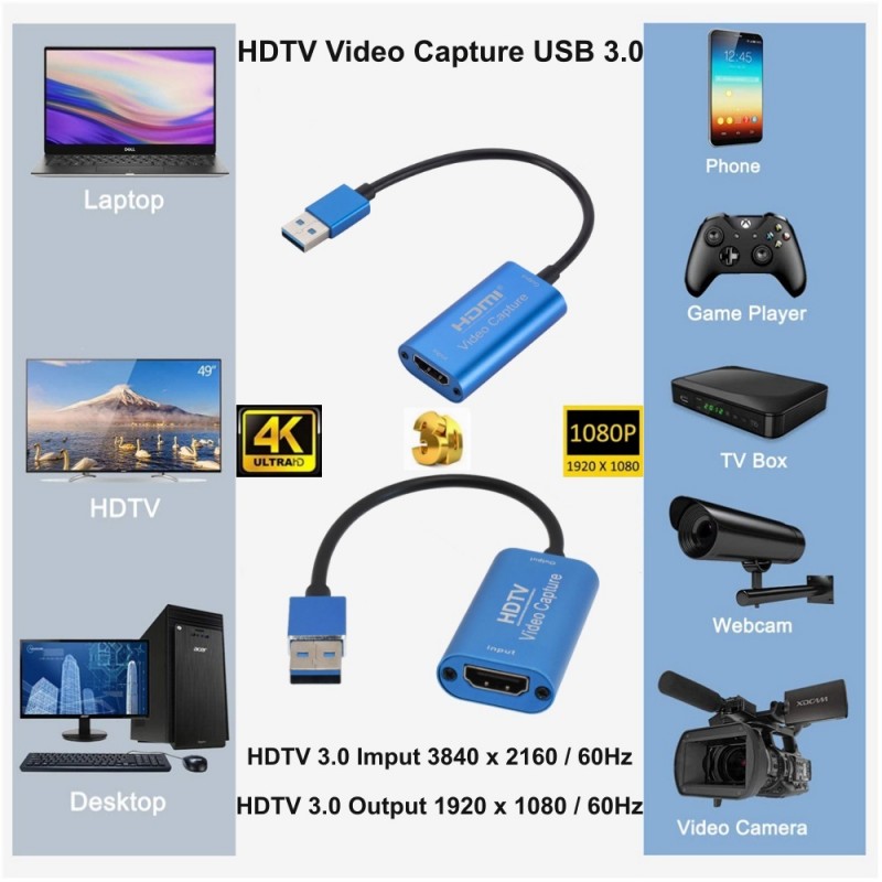 HDMI Video Capture Card - USB 3.0, HDTV