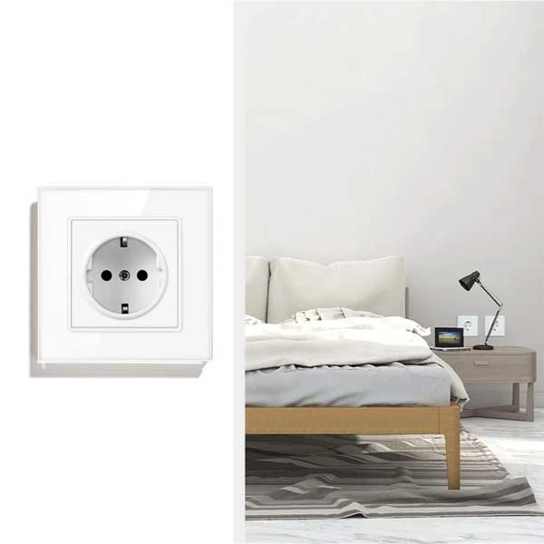 Classlights Tempered Glass Socket, 16A, White
