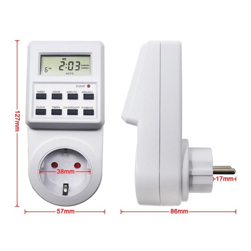 Programmable Timer Socket, Digital Display, Power On/Off