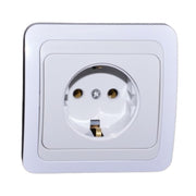 Priza simpla cu ceramica 16A 250V, rama alba, contact cu impamantare, montaj ingropat
