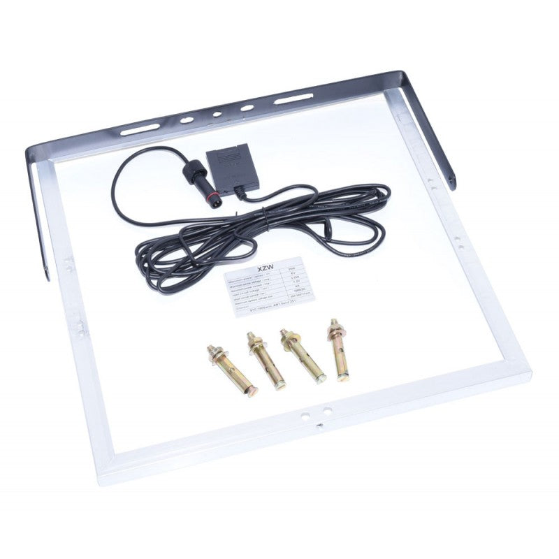 Solar Panel Lighting Kit + 150W LED Floodlight + Remote Control, Complete Package