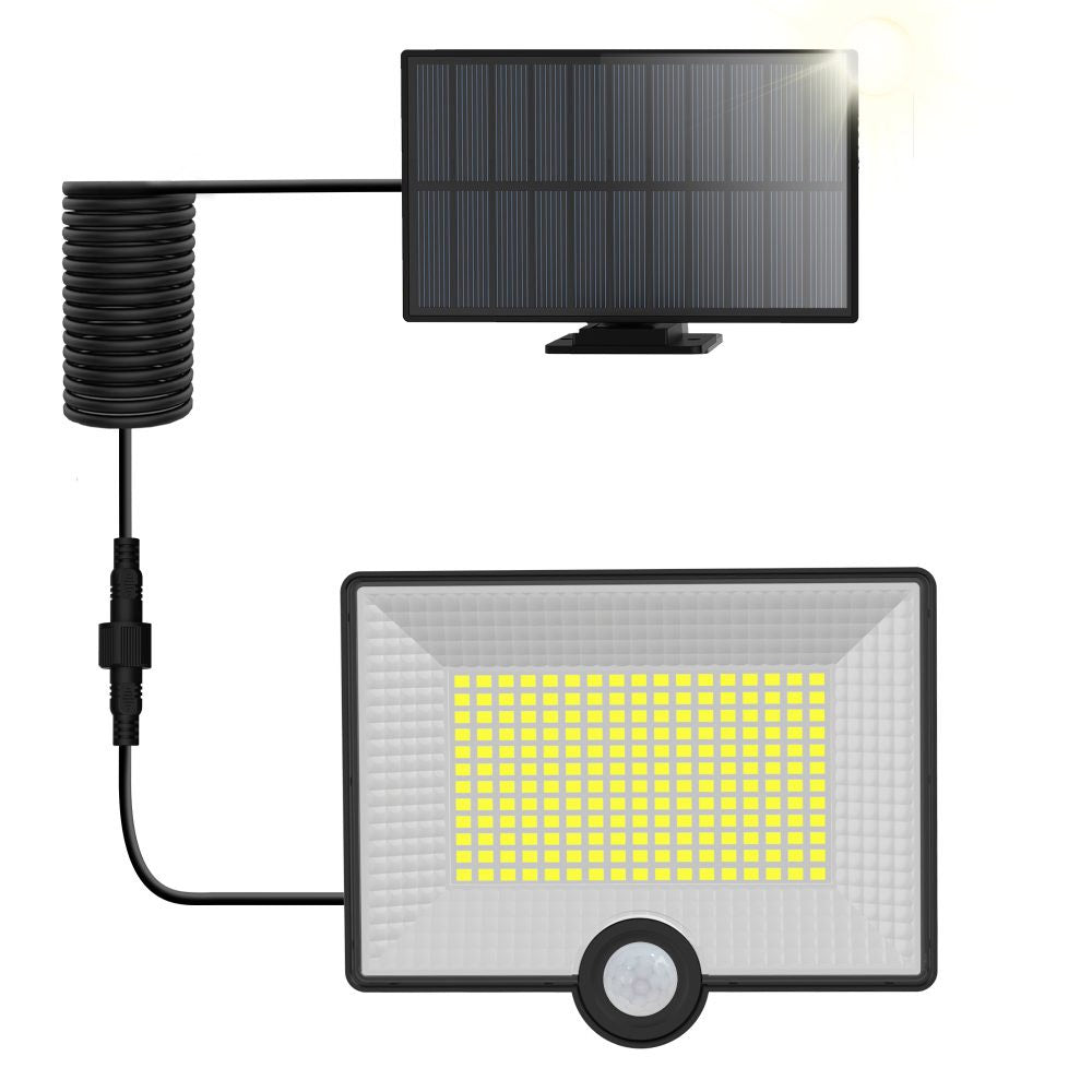 40W Solar LED Projector with Motion Sensor and IP65 ClassLights, 204 LEDs